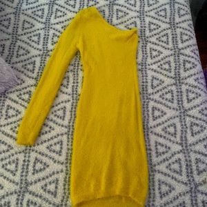Yellow One Shoulder Dress
